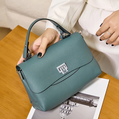 Genuine Leather Envelope Top-Handle Bag – Simple Luxury Women's Shoulder & Small Crossbody Handbag