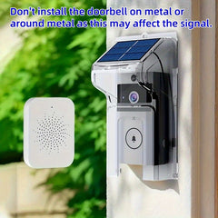 Wireless Solar Powered Video Doorbell HD Camera with Motion Detection by Snagg A Doorbell Camera