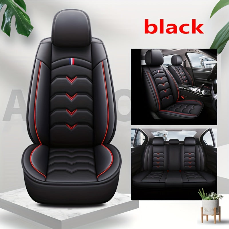 5 Seater PU Leather Car Seat Cover Set by Snagg A Seat Cover