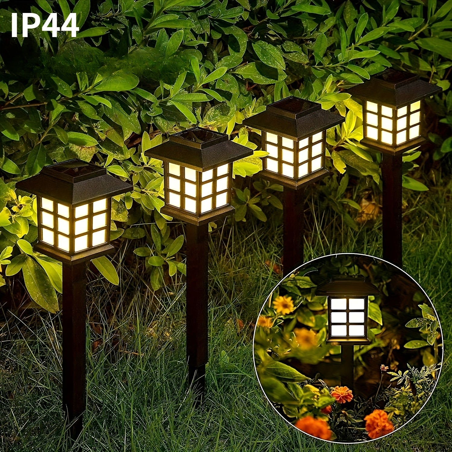8 Pack Outdoor Lawn & Patio Decorative Lanterns Solar LED Garden Lights by Snagg An Outdoor Light