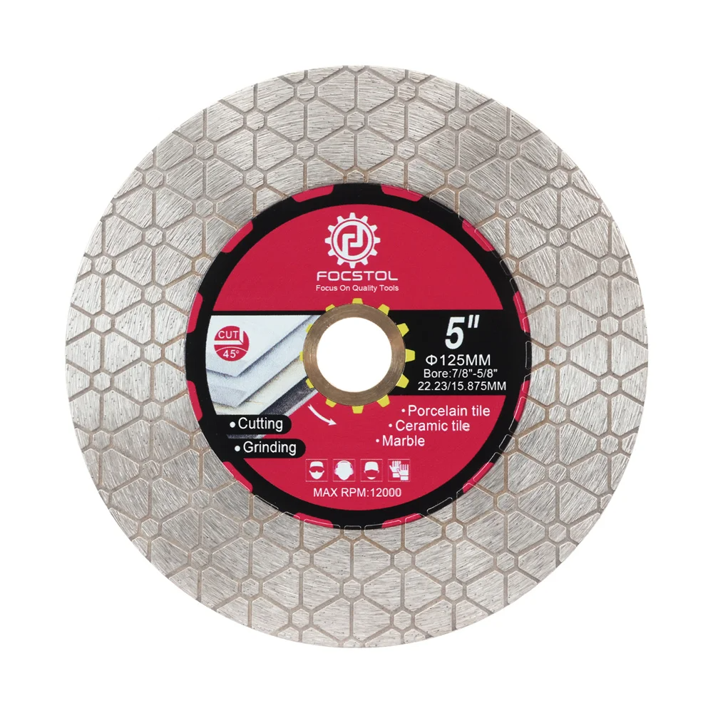 Diamond Cutting Disc 105–125mm | Tile Cutting Grinding for Porcelain Ceramic Marble Granite Quartz CE