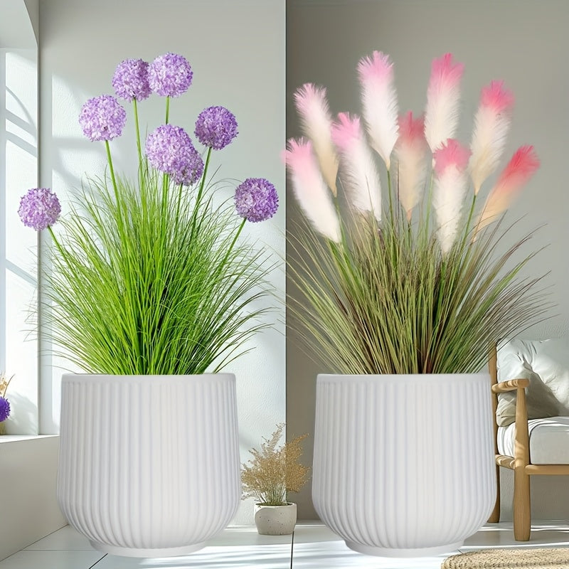 2pcs Resin Flower Pots with Drainage by Snagg A Pot