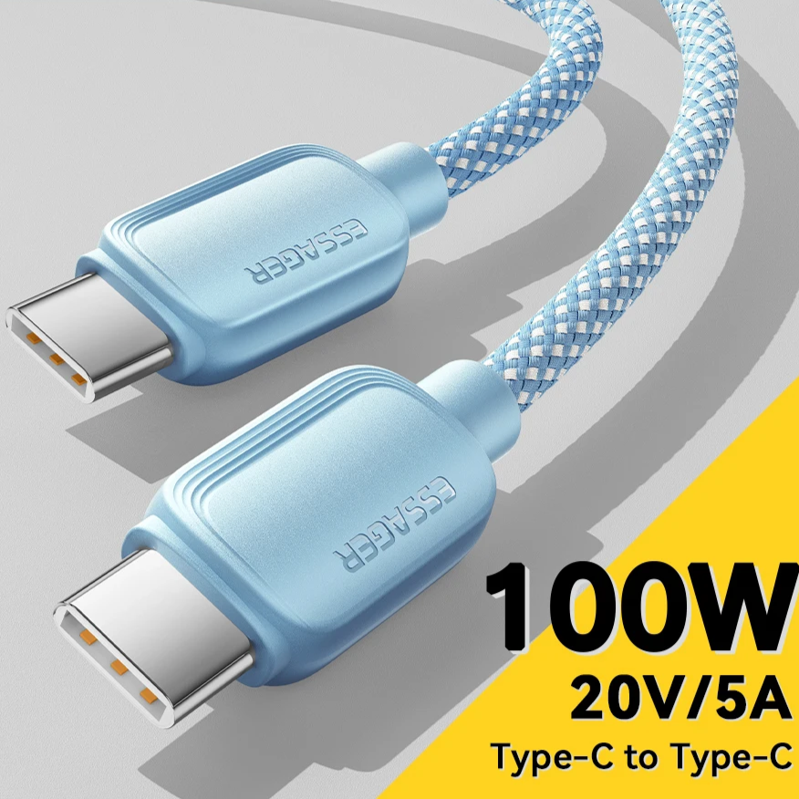 USB-C to USB-C Cable 100W 5A PD | Fast Charging for iPhone 15 Xiaomi Samsung Huawei Oppo MacBook iPad