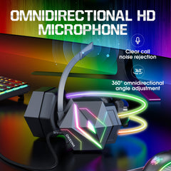 RGB Wired Gaming Headset for PC & PS4 by Snagg A Gaming Headset