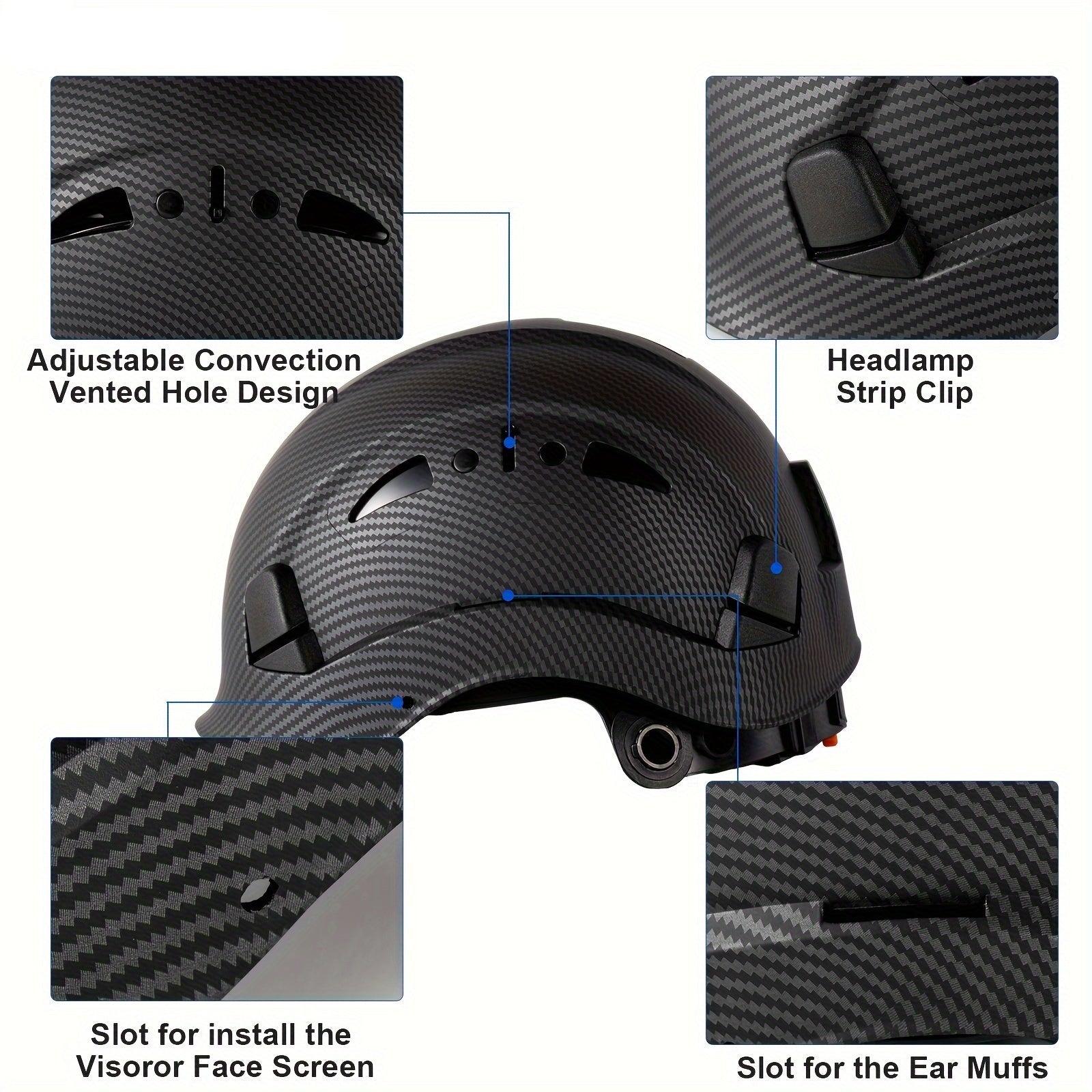 Carbon Fiber Pattern Safety Helmet by Snagg A Safety Helmet