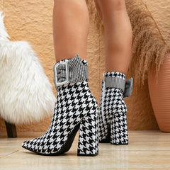 Women’s Ankle Boots with Pointed Toe & Buckle Detail by Snagg A Shoes
