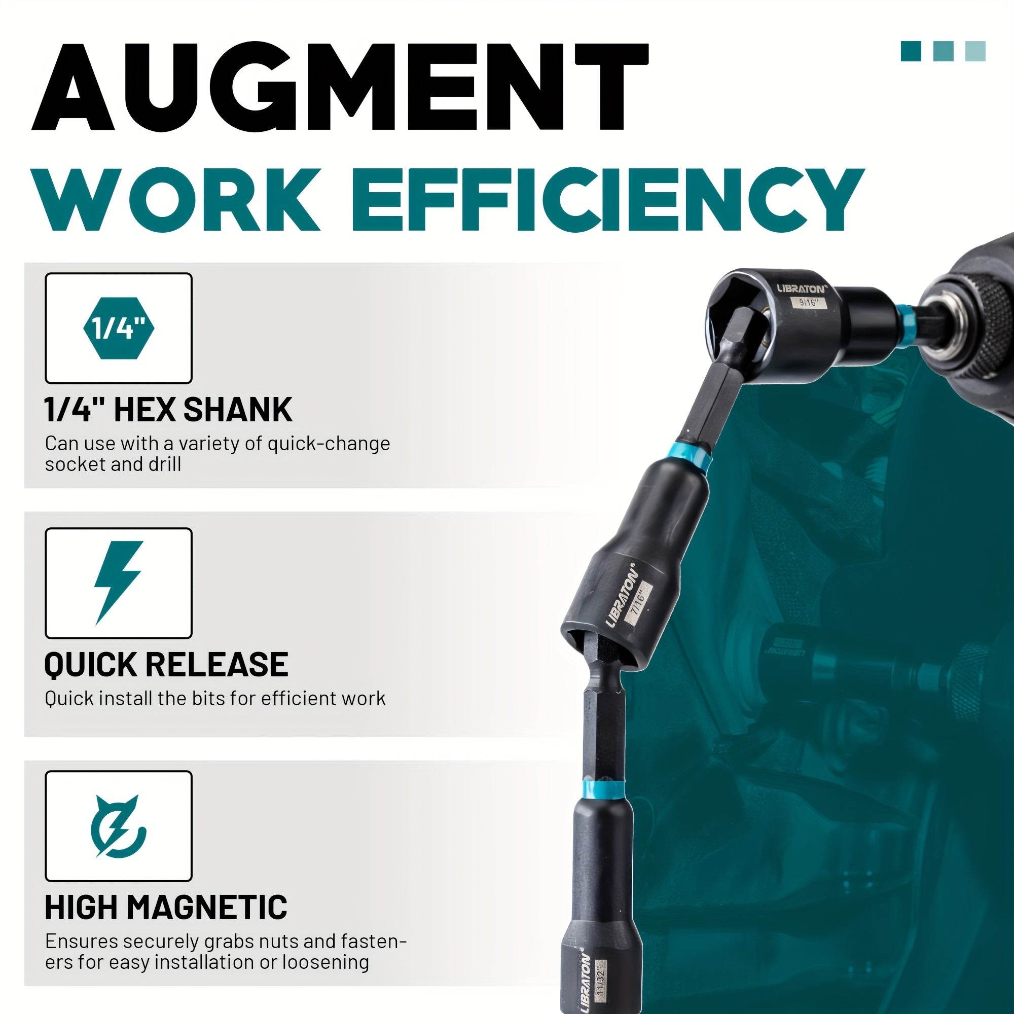 35pcs Magnetic & Deep Nut Driver Set - SnaggIt