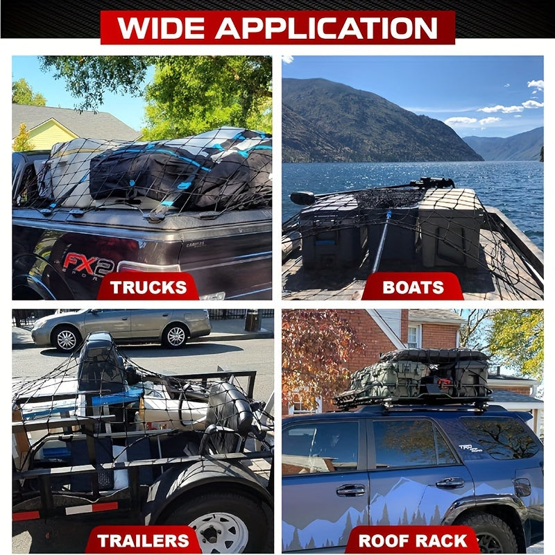 Bungee Cargo Net for Truck Bed & Roof Rack by Snagg A Car Rack