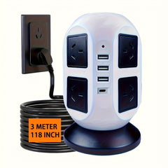 3M Tower Power Strip – 8-Way Extension by Snagg An Extension Cable