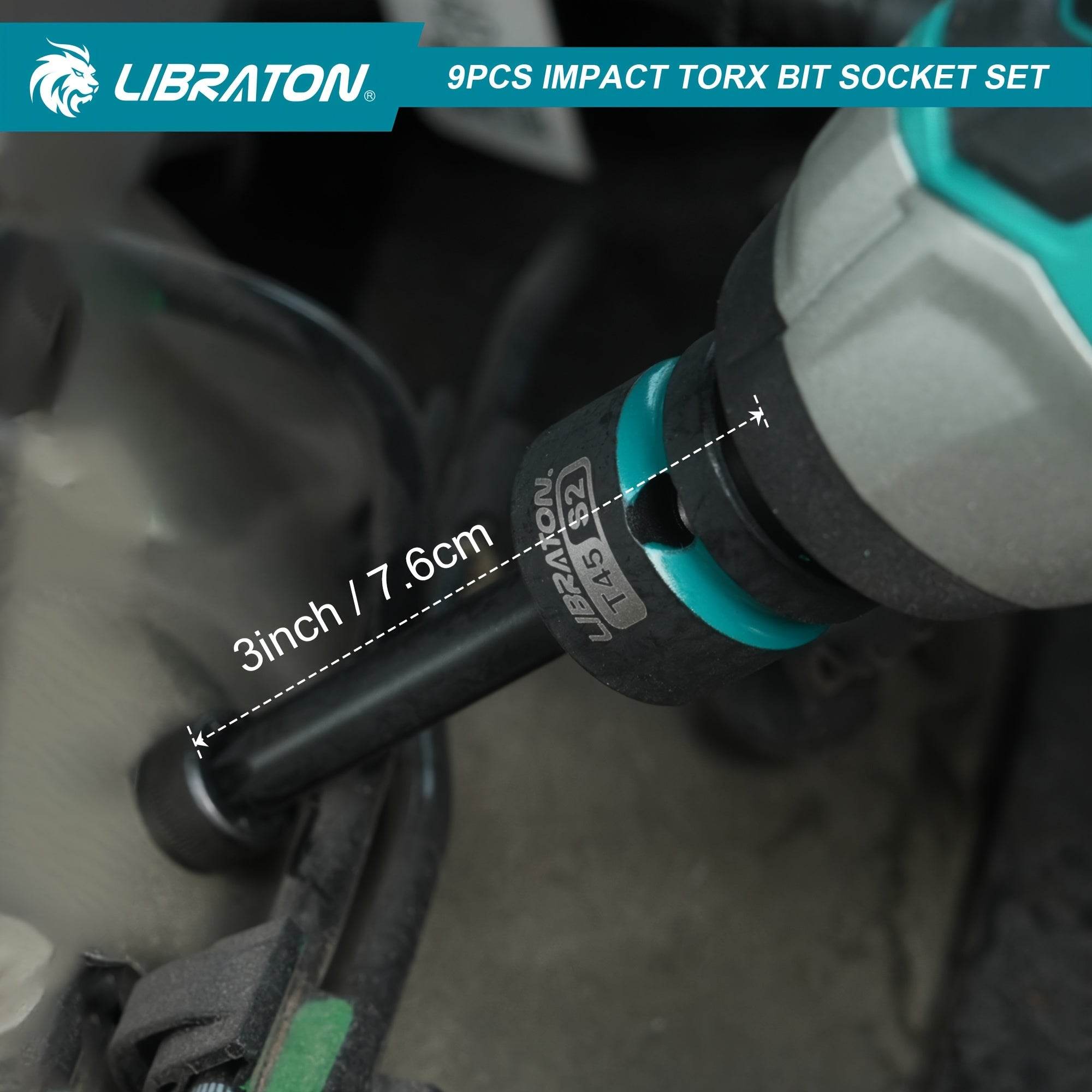 9pcs Impact Torx Bit Socket Set - SnaggIt