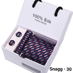 Luxury Silk Paisley Tie for Men — Extra-Long Woven Jacquard Necktie Suits & Weddings - Snagg - 30 - Others In Fashion