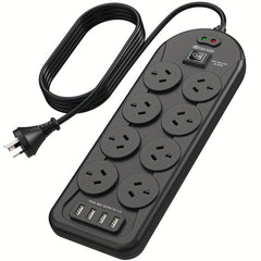 12-in-1 Powerboard with USB | 8 Outlets Surge Protector for Home & Office by Snagg An Extension Cable