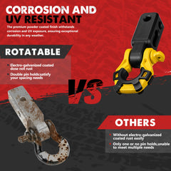 2" Recovery Hitch Receiver with 4.75T by Snagg A Bow Shackle