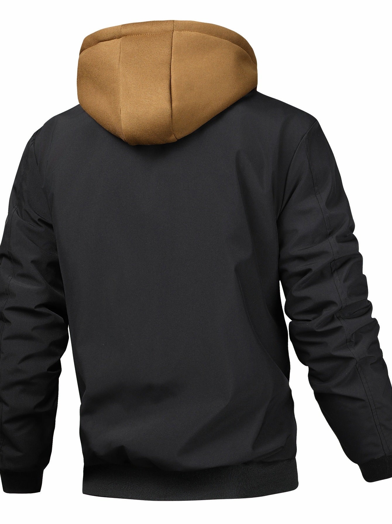 Men’s Solid Color Hooded Jacket with Plaid Lining by Snagg A Jacket