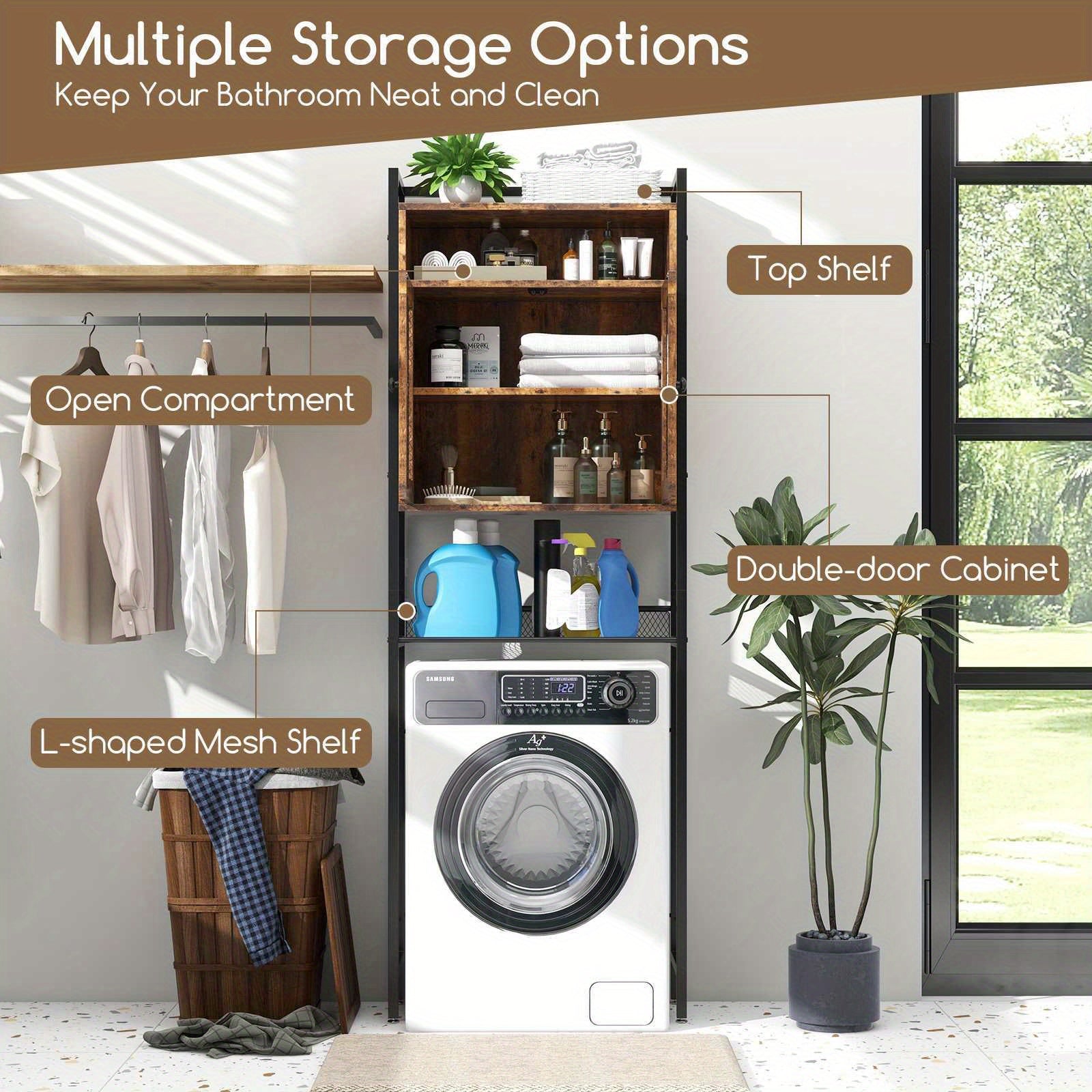 5 Tiers Over the-Toilet Organizer with Adjustable Shelves by Snagg A Cabinet