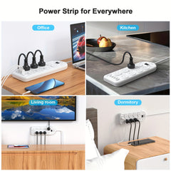 12-in-1 Powerboard with USB | 8 Outlets Surge Protector for Home & Office by Snagg An Extension Cable