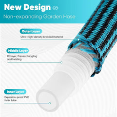 100FT Heavy-Duty Rubber Garden Hose - SnaggIt