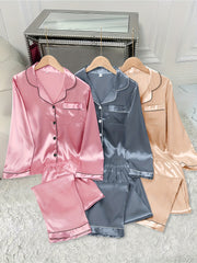 Women’s 3-Piece Satin Pajama Set by Snagg A Pajama