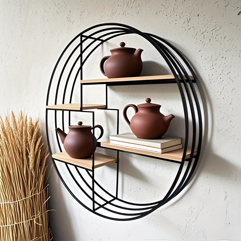 4 Tier Round Metal Wall Shelf by Snagg A Wall Planter