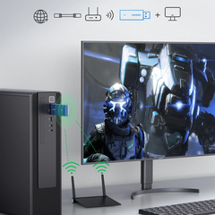 AX1800 WiFi 6 USB Adapter – Dual-Band 2.4G/5GHz Dongle with Antenna for Desktop & Laptop by Snagg A USB WiFi Adapter