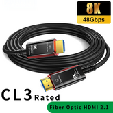 50FT 8K HDMI 2.1 Fiber Optic Cable – 48Gbps by Snagg An HDMI Cable
