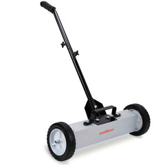 18” Heavy Duty Magnetic Sweeper with Wheels – 45LB Pull Force Nail & Metal Collector for Workshops, Garages & Yards