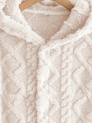 Cozy Men’s Fleece Pajama Set with Hooded Robe & Pants - SnaggIt