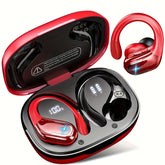 Wireless Earbuds with Dual LED Display | Noise Cancelling In-Ear Headphones with Mic & Earhooks by Snagg An EarBud