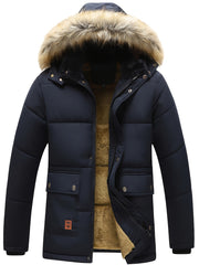 Men’s Heavy-Duty Winter Jacket with Detachable Hood by Snagg A Jacket