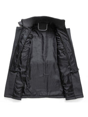 Men’s Elegant Double Collar Wool-Blend Trench Coat by Snagg A Coat