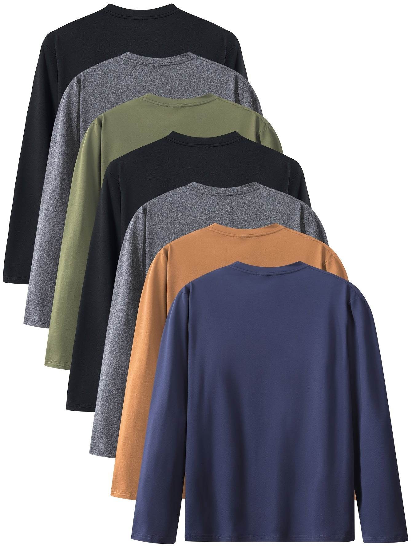7pcs Men’s Long Sleeve T-Shirts - SnaggIt