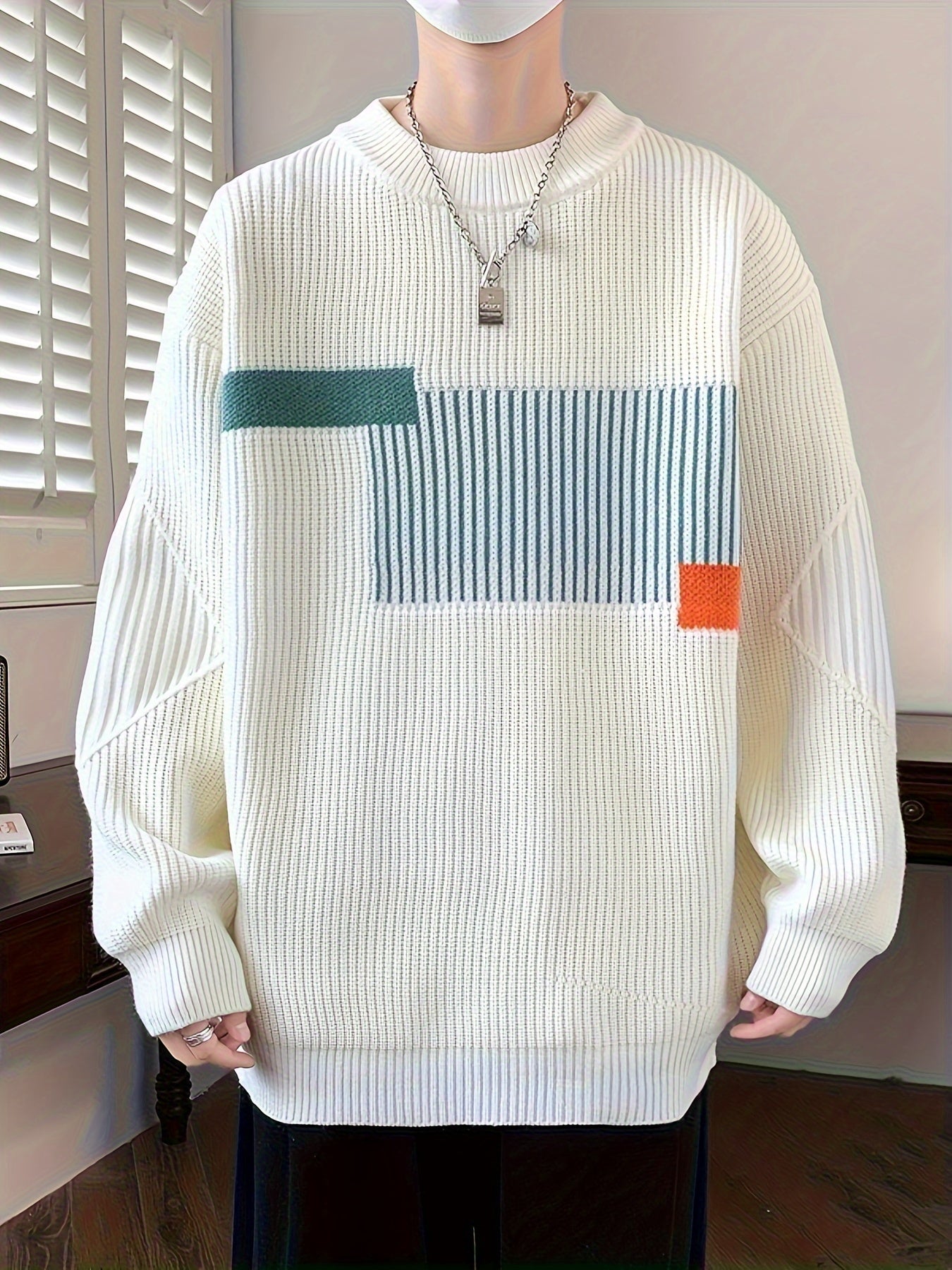 Men’s Geometric Pattern Sweater by Snagg A Jumper