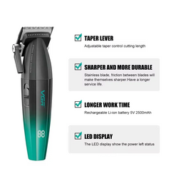 Professional 3 Piece All Metal Barber Suite – 9000 RPM Master Clipper, DLC Trimmer, and Titanium Shaver Collection