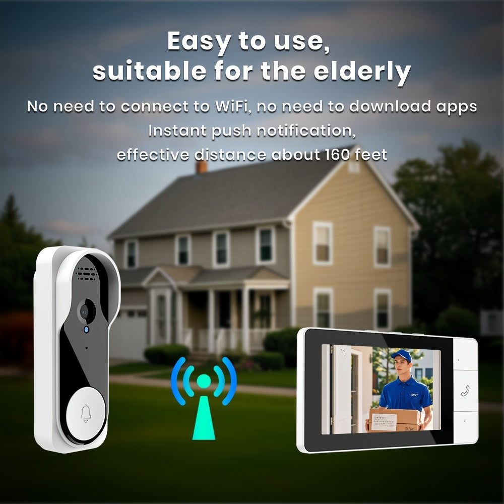 Wireless Doorbell Camera with 10.9cm HD Display by Snagg A Doorbell Camera