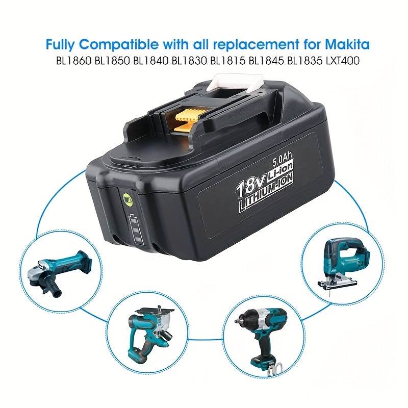 18V 5.0Ah Lithium-Ion Replacement Batteries for Makita - SnaggIt