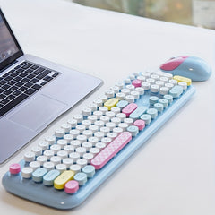 Retro Wireless Keyboard & Mouse Set for Office & Home Use by Snagg A Keyboard