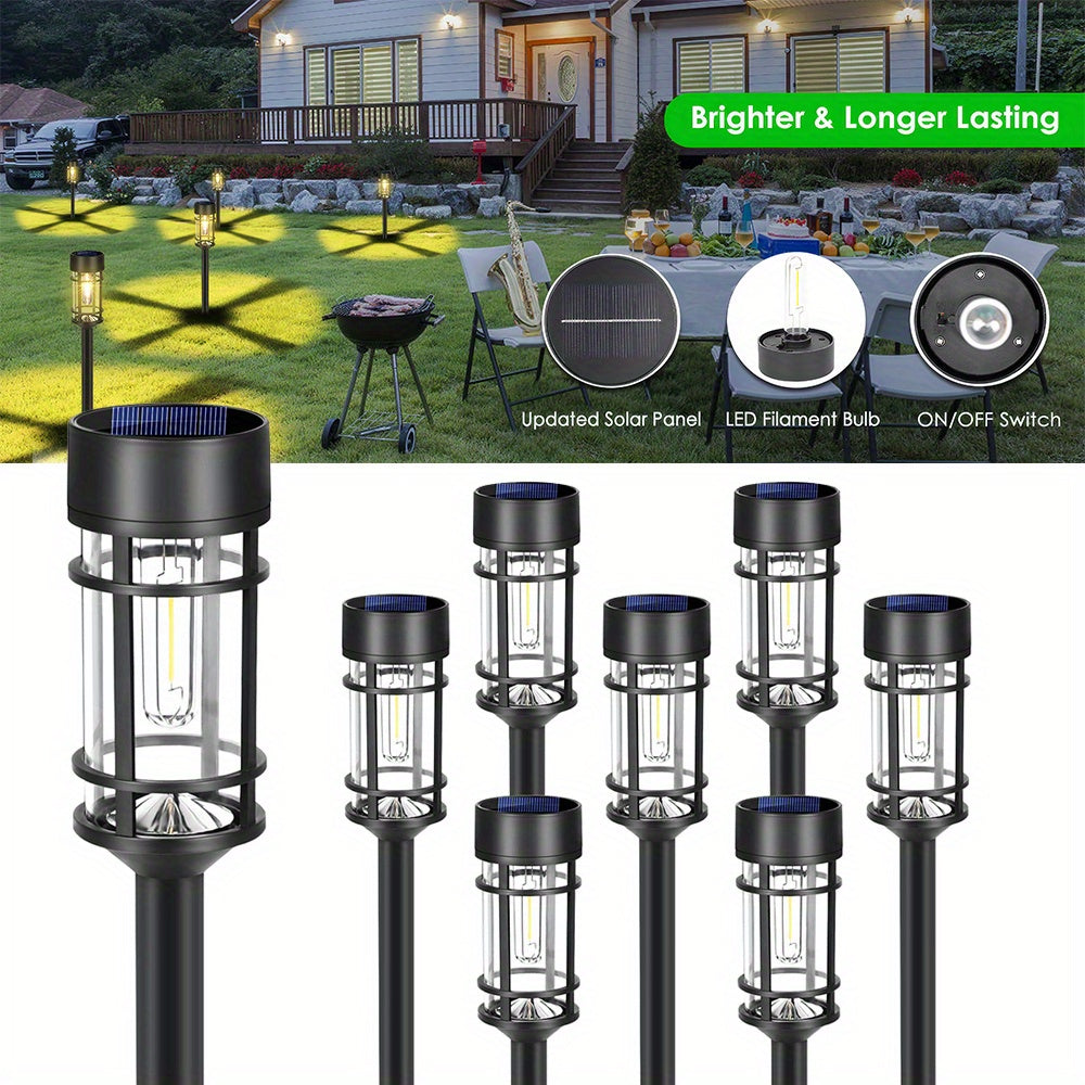 8pcs 3000K Warm White Solar LED Path Lights by Snagg An Outdoor Light
