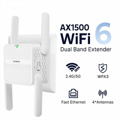 AX1500 WiFi 6 Repeater – Dual-Band 2.4G/5GHz Signal Booster by Snagg A WiFi Booster