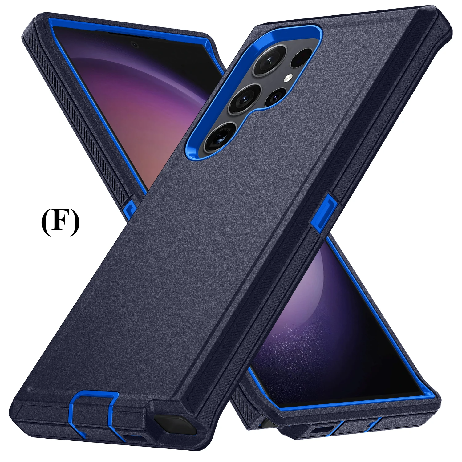 Armor Shockproof Defender Case – for Samsung Galaxy S25 Series - F - Black & Blue / Pc + tpu / S25plus - Phone Cases