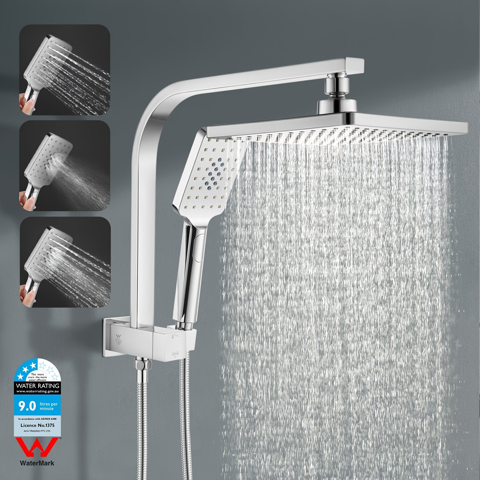 Chrome Shower Head Set by Snagg A Shower Head