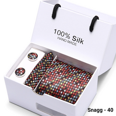 Luxury Silk Paisley Tie for Men — Extra-Long Woven Jacquard Necktie Suits & Weddings - Snagg - 40 - Others In Fashion