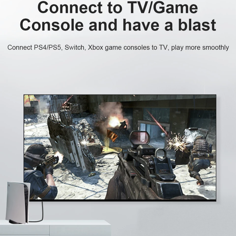 10M 8K HDMI 2.1 Fiber Optic Cable Support for PS5 & PC by Snagg An HDMI Cable