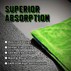1400GSM Ultra Absorbent Twisted Loop Detailing Cloths by Snagg A Microfiber Towel