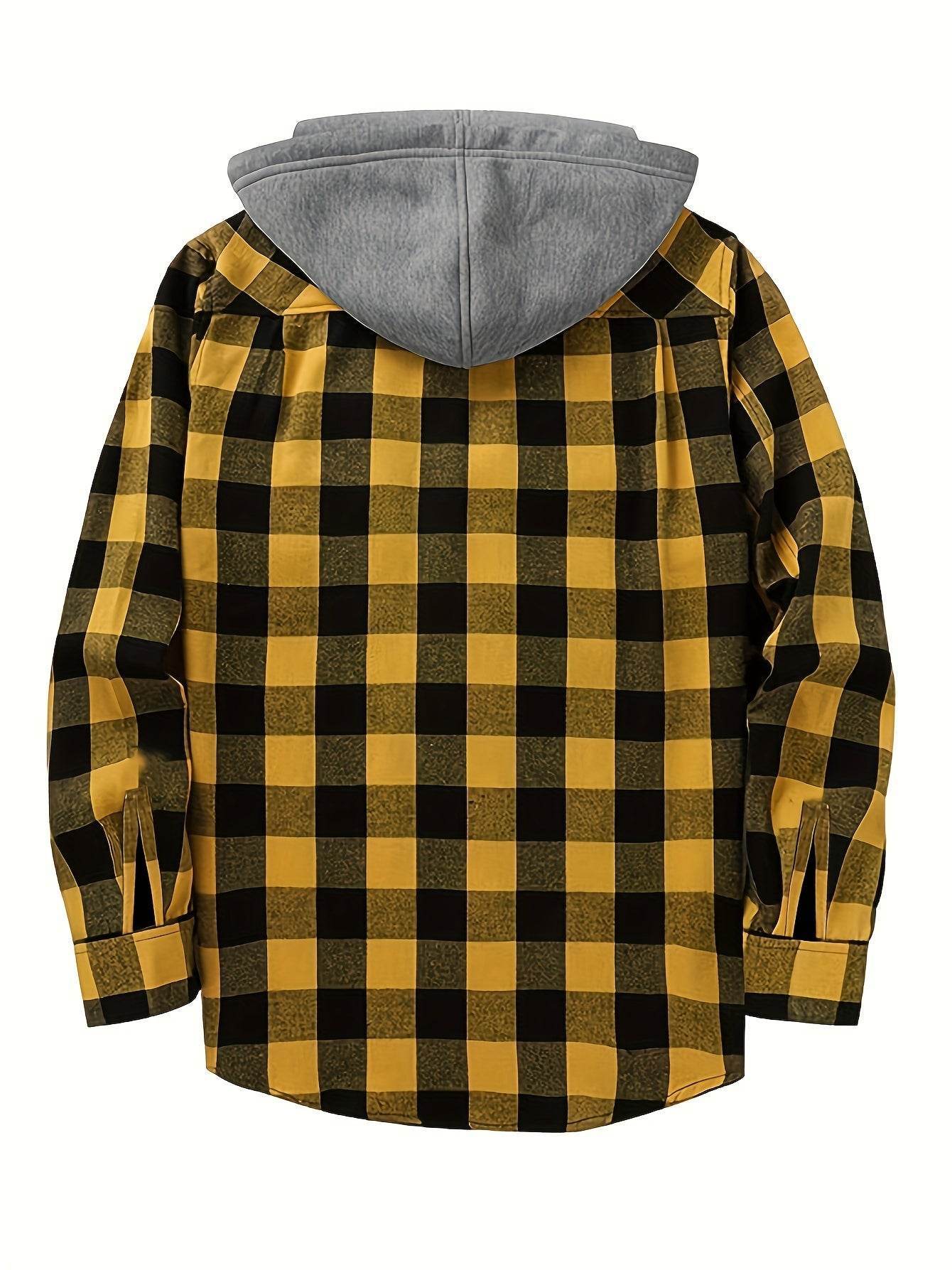 3pcs Men’s Hooded Plaid Flannel Shirts - SnaggIt