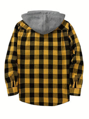 3pcs Men’s Hooded Plaid Flannel Shirts - SnaggIt