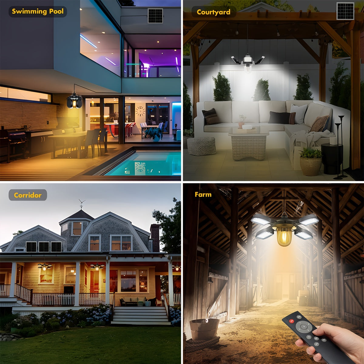 1000LM Motion Sensor Solar Pendant Light by Snagg An Outdoor Light