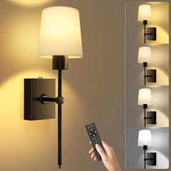 2pcs Black/Gold Wall Lights Rechargeable Battery LED with 3000K–6000K by Snagg A Wall Light