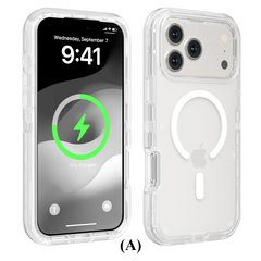 Rugged OTT Armor MagSafe Clear Case – for iPhone 17 Series - A - iPhone17 Pro - Phone Cases & Covers