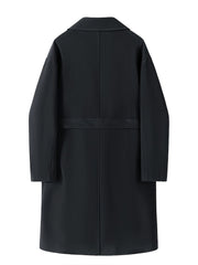 Elegant Men’s Black Double-Breasted Trench Coat by Snagg A Coat