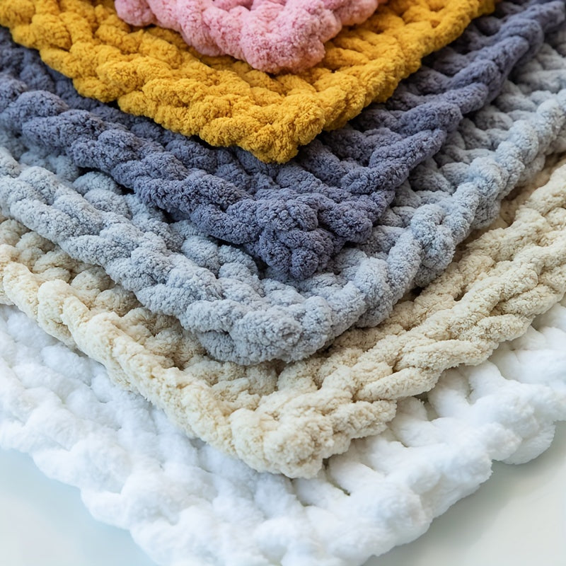Cozy Chenille Chunky Knit Throw Blanket by Snagg A Throw